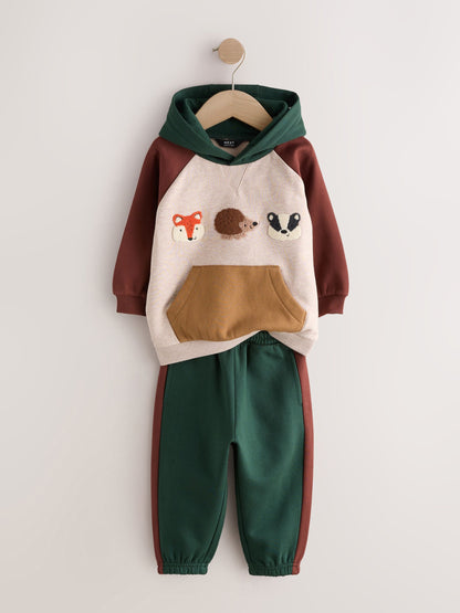 Dsiney Kidz - Burgundy/Ecru/Green Colour Block Hoodie and Joggers Set (3mths-7yrs) image 6