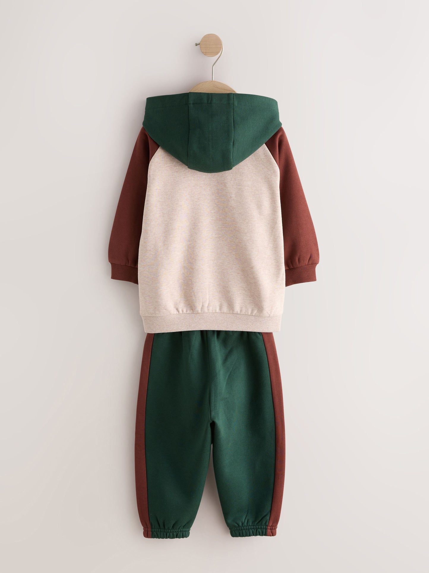 Dsiney Kidz - Burgundy/Ecru/Green Colour Block Hoodie and Joggers Set (3mths-7yrs) image 7