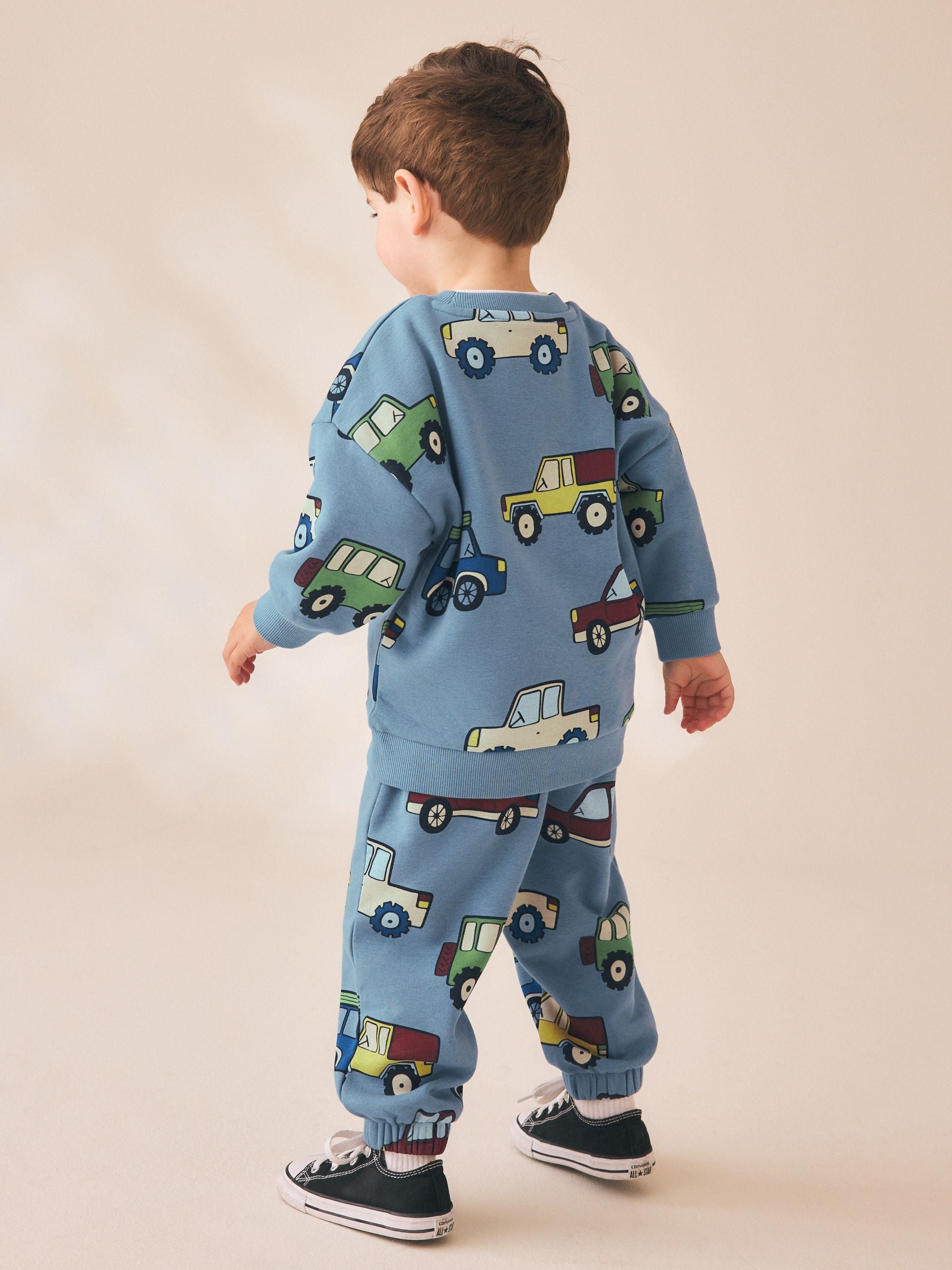 Dsiney Kidz - Light Blue All Over Print Crew Neck Sweat Top and Joggers Set (3mths-7yrs) image 3