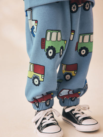 Dsiney Kidz - Light Blue All Over Print Crew Neck Sweat Top and Joggers Set (3mths-7yrs) image 4