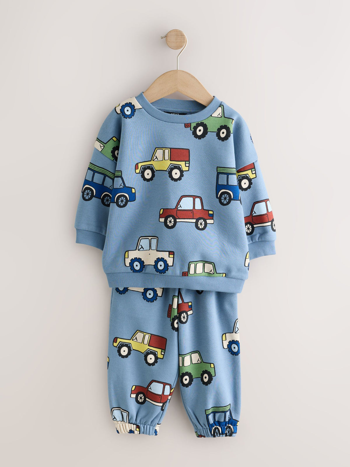 Dsiney Kidz - Light Blue All Over Print Crew Neck Sweat Top and Joggers Set (3mths-7yrs) image 5