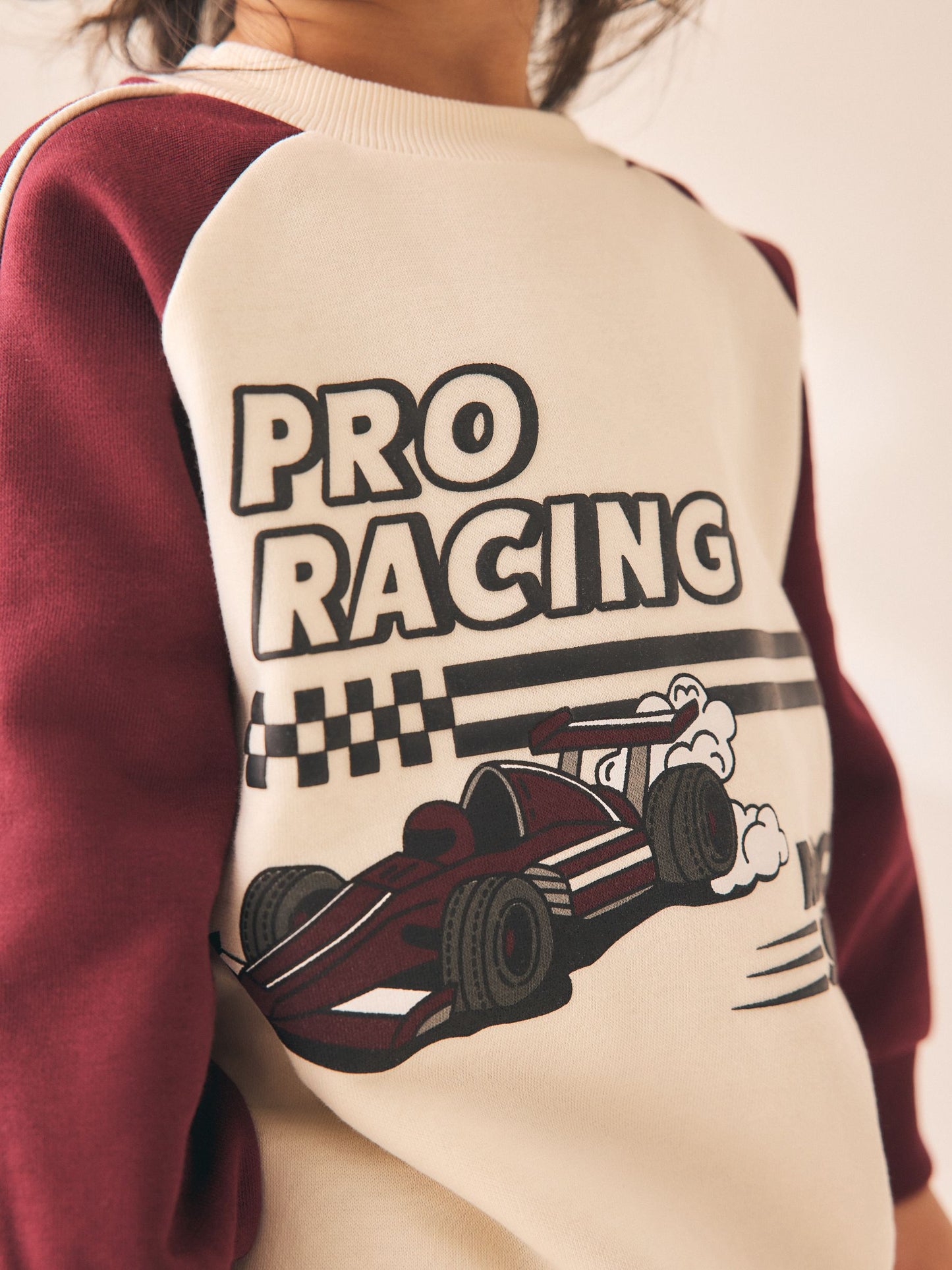 Burgundy Red Crew Neck Joggers Set (3mths-7yrs) image 2