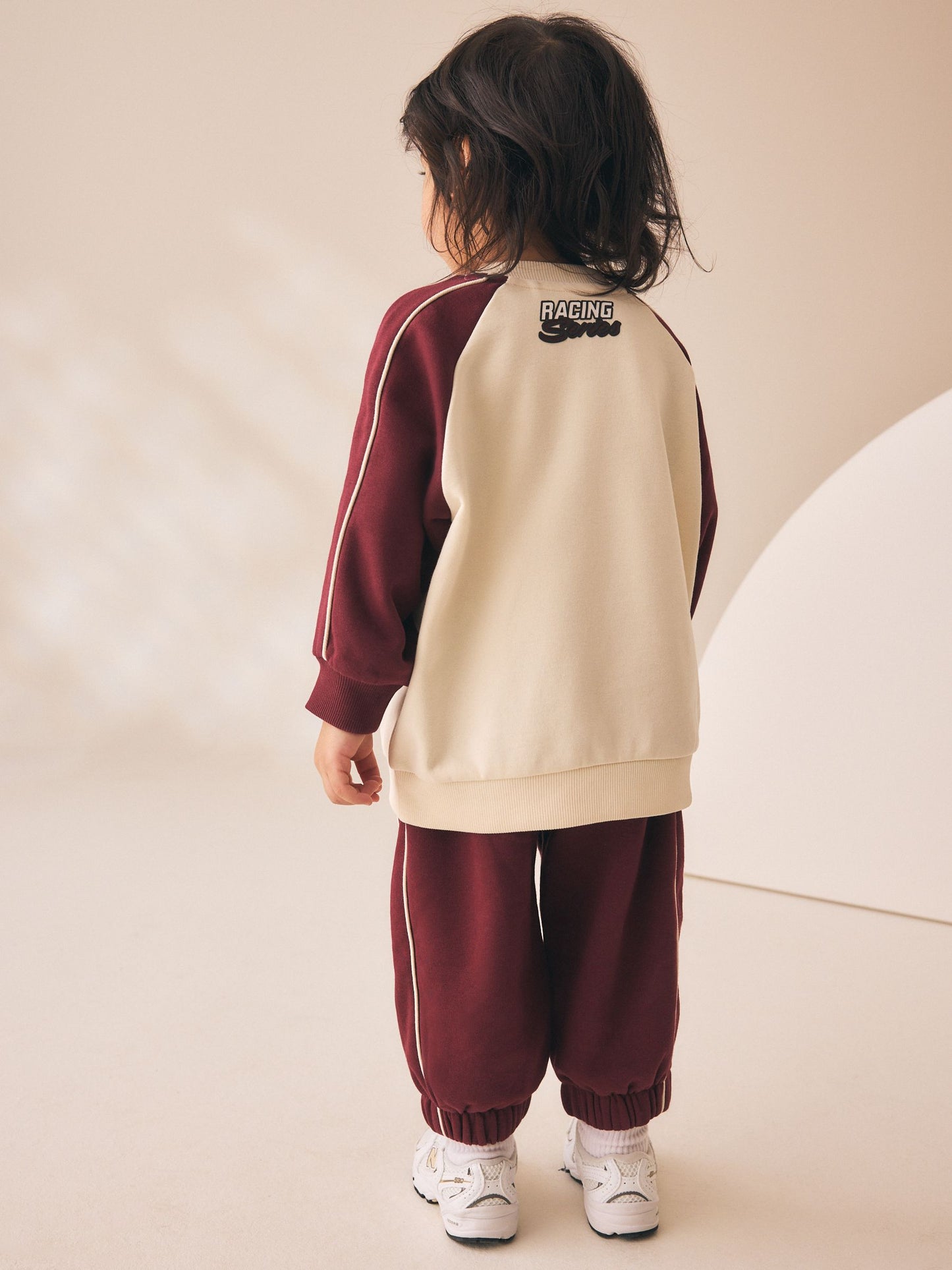Burgundy Red Crew Neck Joggers Set (3mths-7yrs) image 3