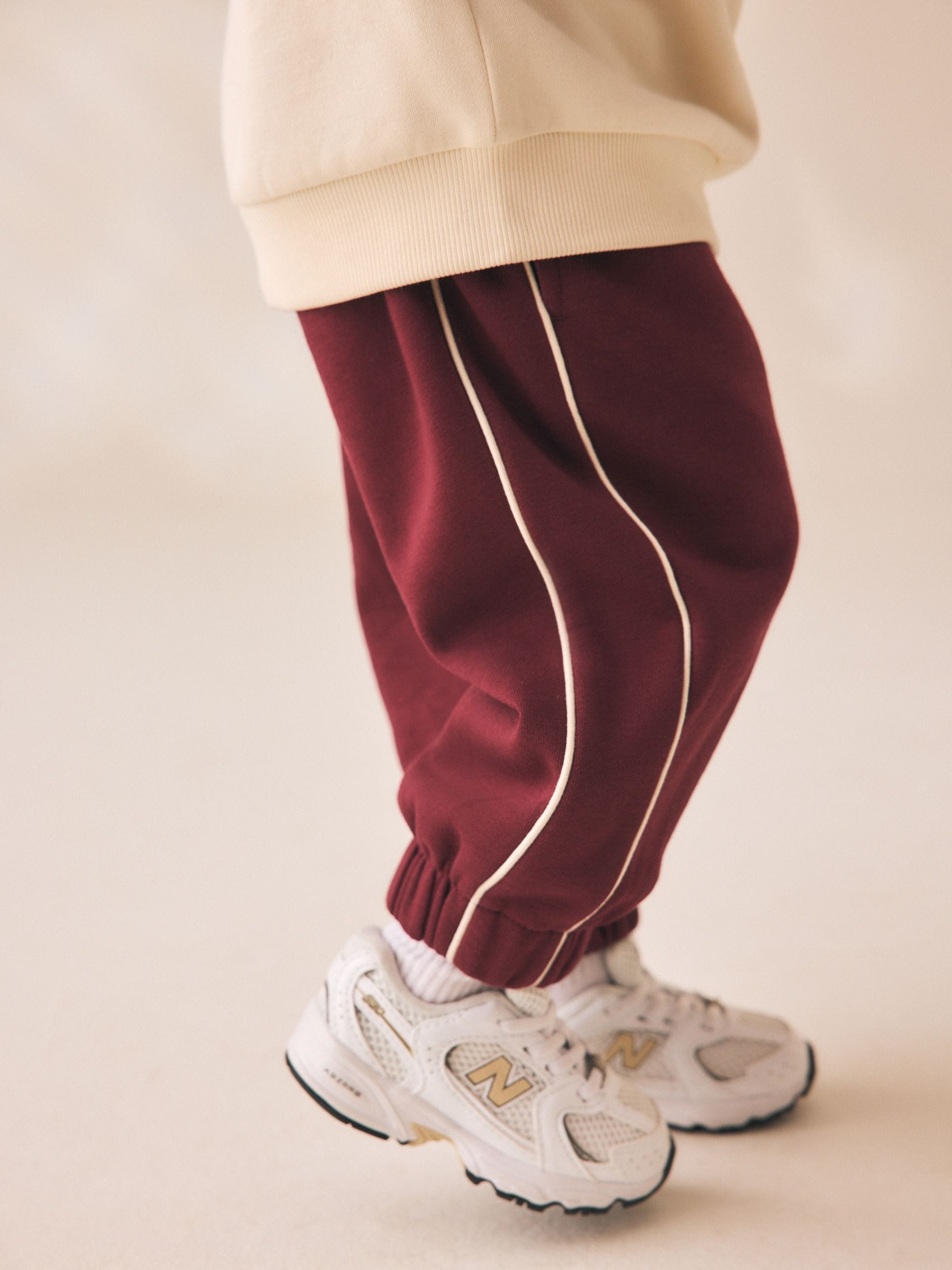 Burgundy Red Crew Neck Joggers Set (3mths-7yrs) image 4