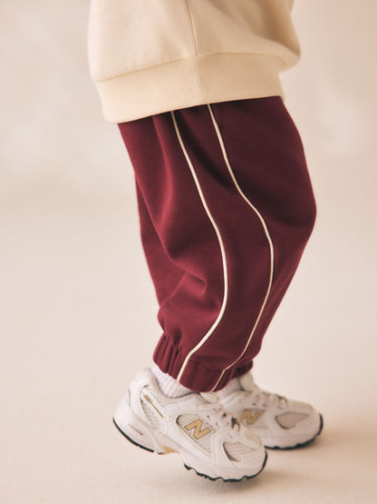 Burgundy Red Crew Neck Joggers Set (3mths-7yrs) image 4