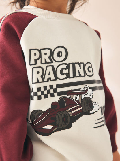 Dsiney Kidz - Burgundy Red Crew Neck Joggers Set (3mths-7yrs) image 4