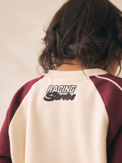 Burgundy Red Crew Neck Joggers Set (3mths-7yrs) image 5