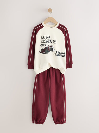 Dsiney Kidz - Burgundy Red Crew Neck Joggers Set (3mths-7yrs) image 7