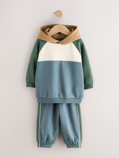 Dsiney Kidz - Blue/Green Colour Block Hoodie and Joggers Set (3mths-7yrs) image 4