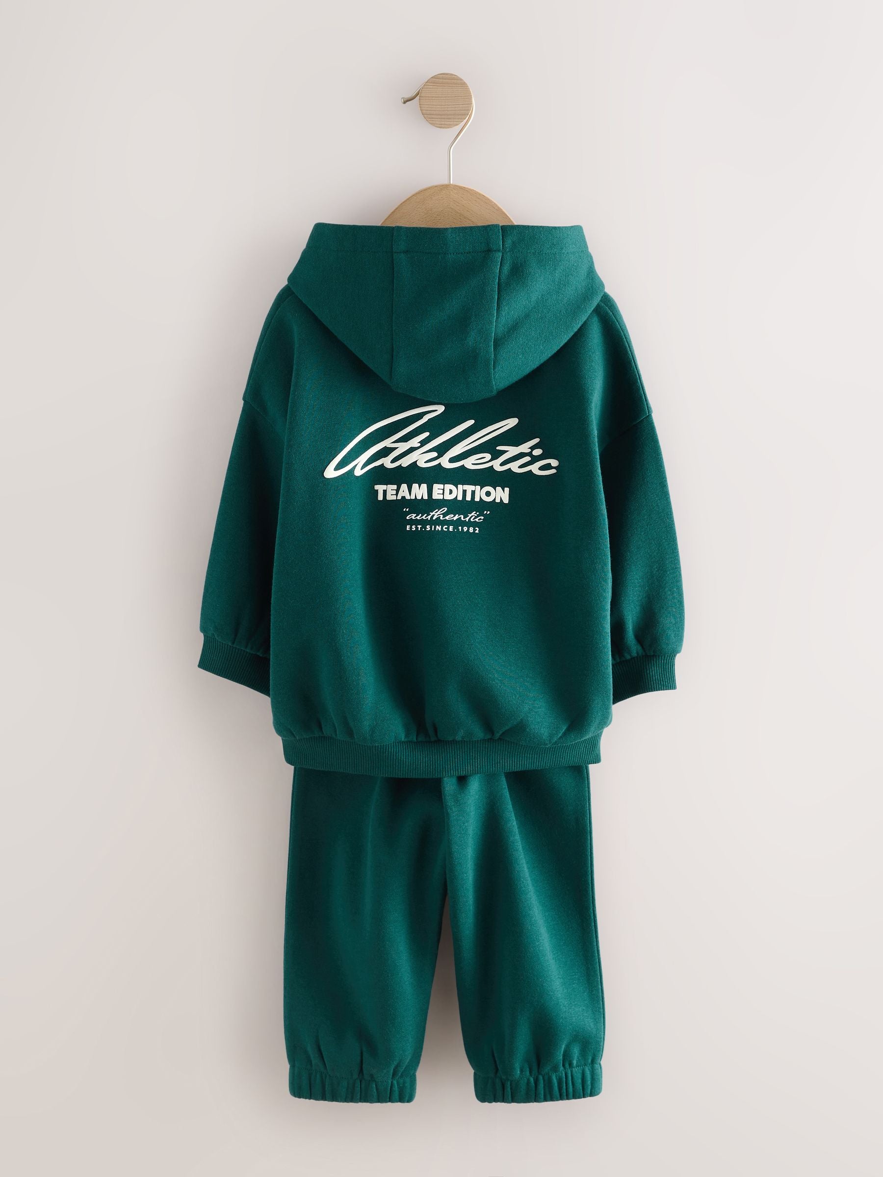 Dsiney Kidz - Dark Green Back Print Hoodie and Joggers Set (3mths-7yrs) image 8