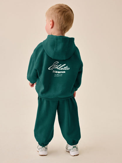 Dsiney Kidz - Dark Green Back Print Hoodie and Joggers Set (3mths-7yrs) image 1