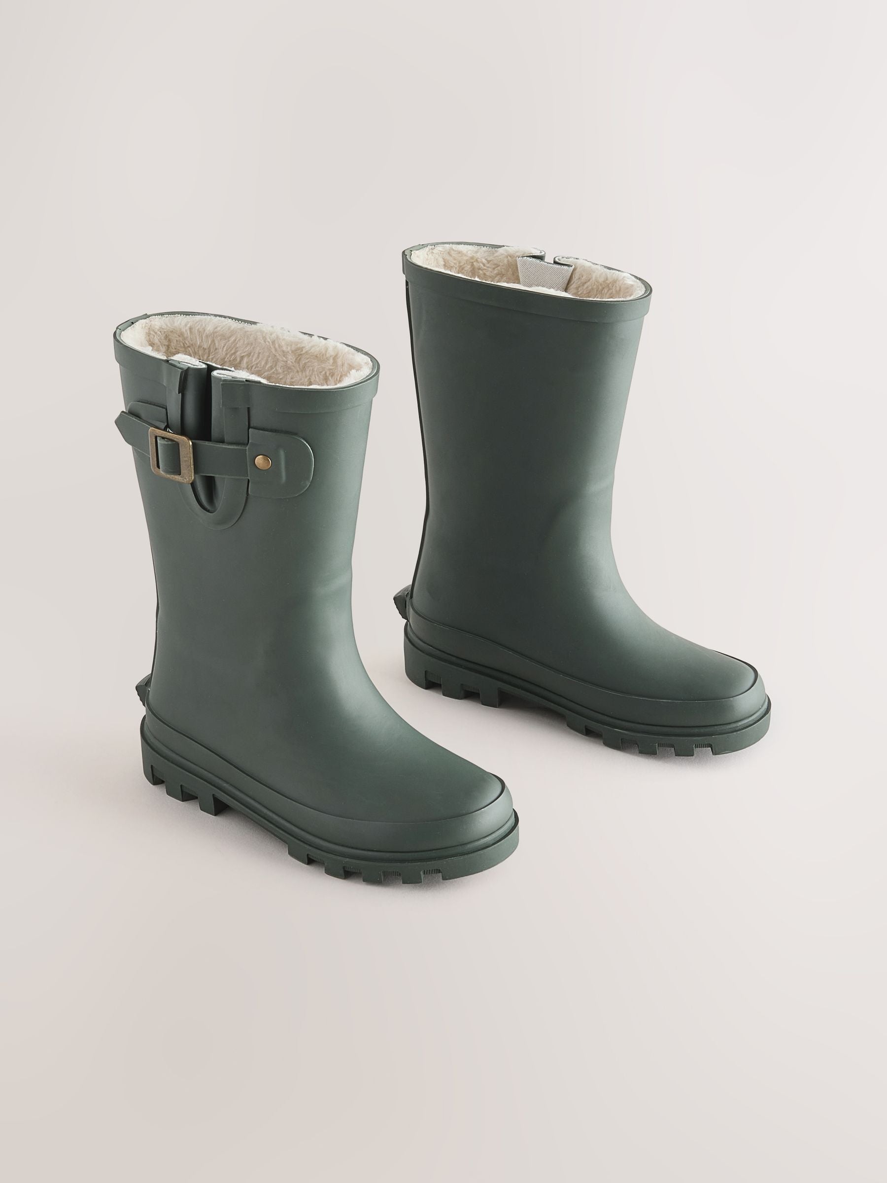 Khaki Green Standard Fit (F) Buckle Wellies image 1