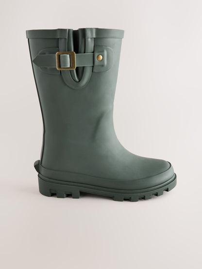 Khaki Green Standard Fit (F) Buckle Wellies image 2