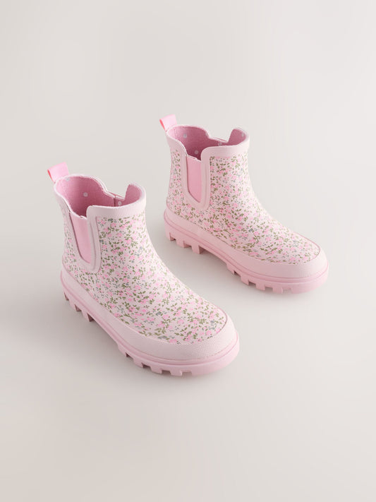Pink Floral Chelsea Wellies image 1