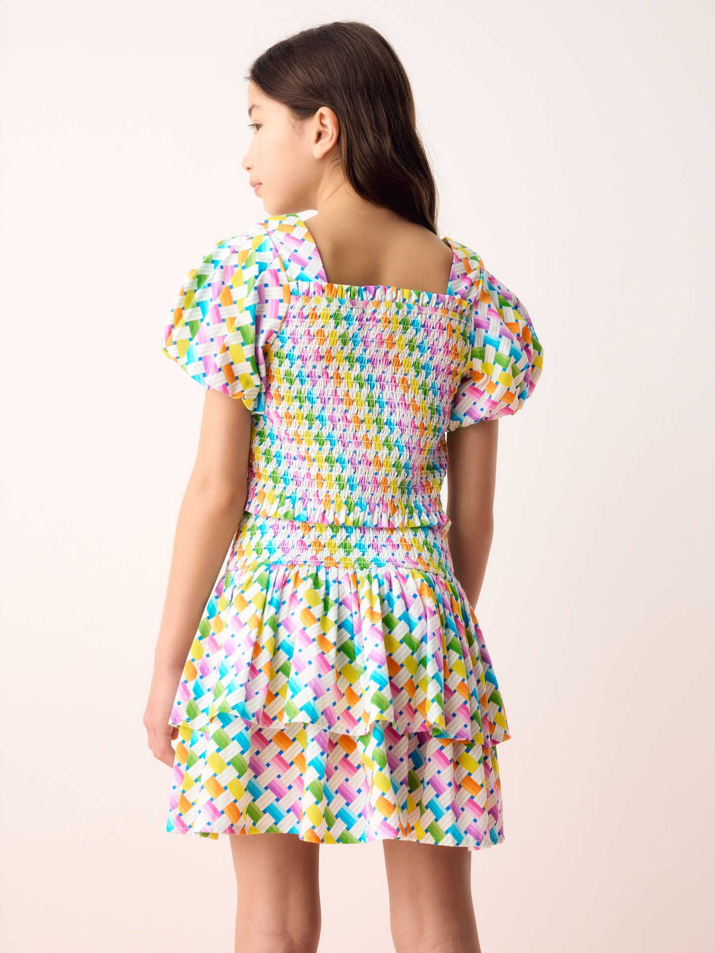 Dsiney Kidz - Olivia Rubin Shirred Puff Sleeve Multi Top & Tiered Skirt Set 2 Piece image 6