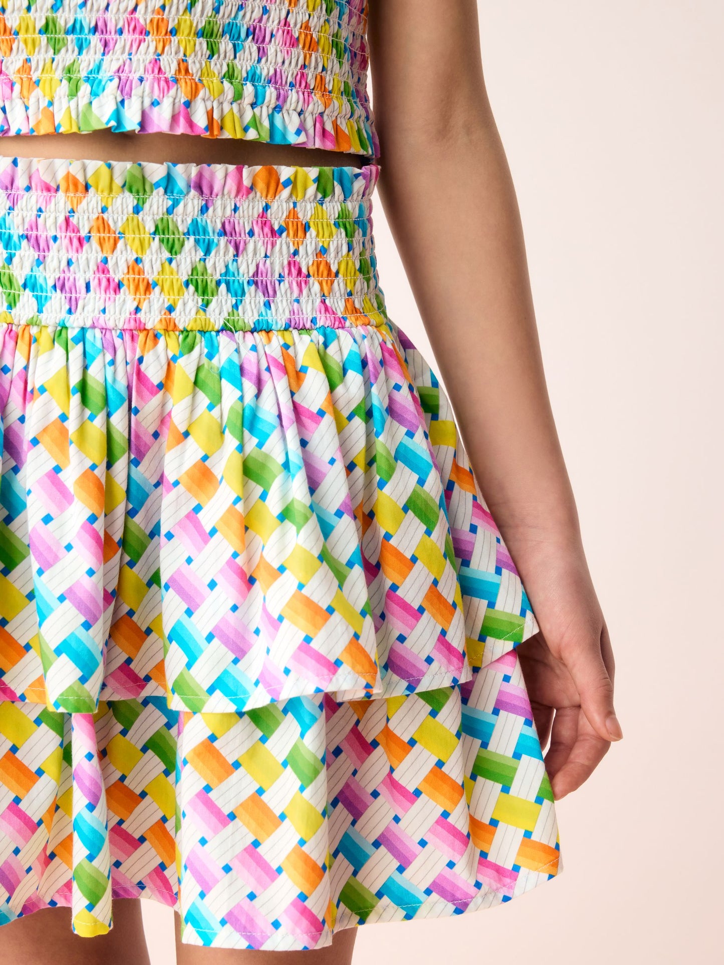 Dsiney Kidz - Olivia Rubin Shirred Puff Sleeve Multi Top & Tiered Skirt Set 2 Piece image 8