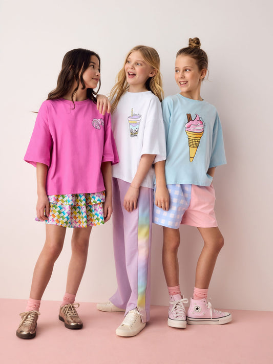 Dsiney Kidz - Olivia Rubin Boxy Dessert Puff Print Graphic Multicolour T-Shirts 3 Pack image 2