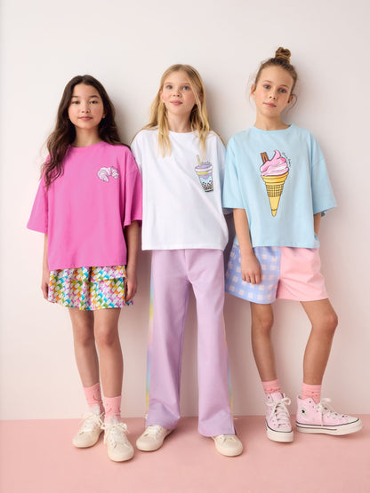 Dsiney Kidz - Olivia Rubin Boxy Dessert Puff Print Graphic Multicolour T-Shirts 3 Pack image 3