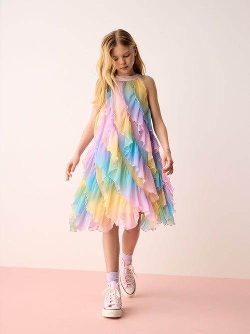 Dsiney Kidz - Olivia Rubin Ombre Mesh Waterfall Halter Dress image 1