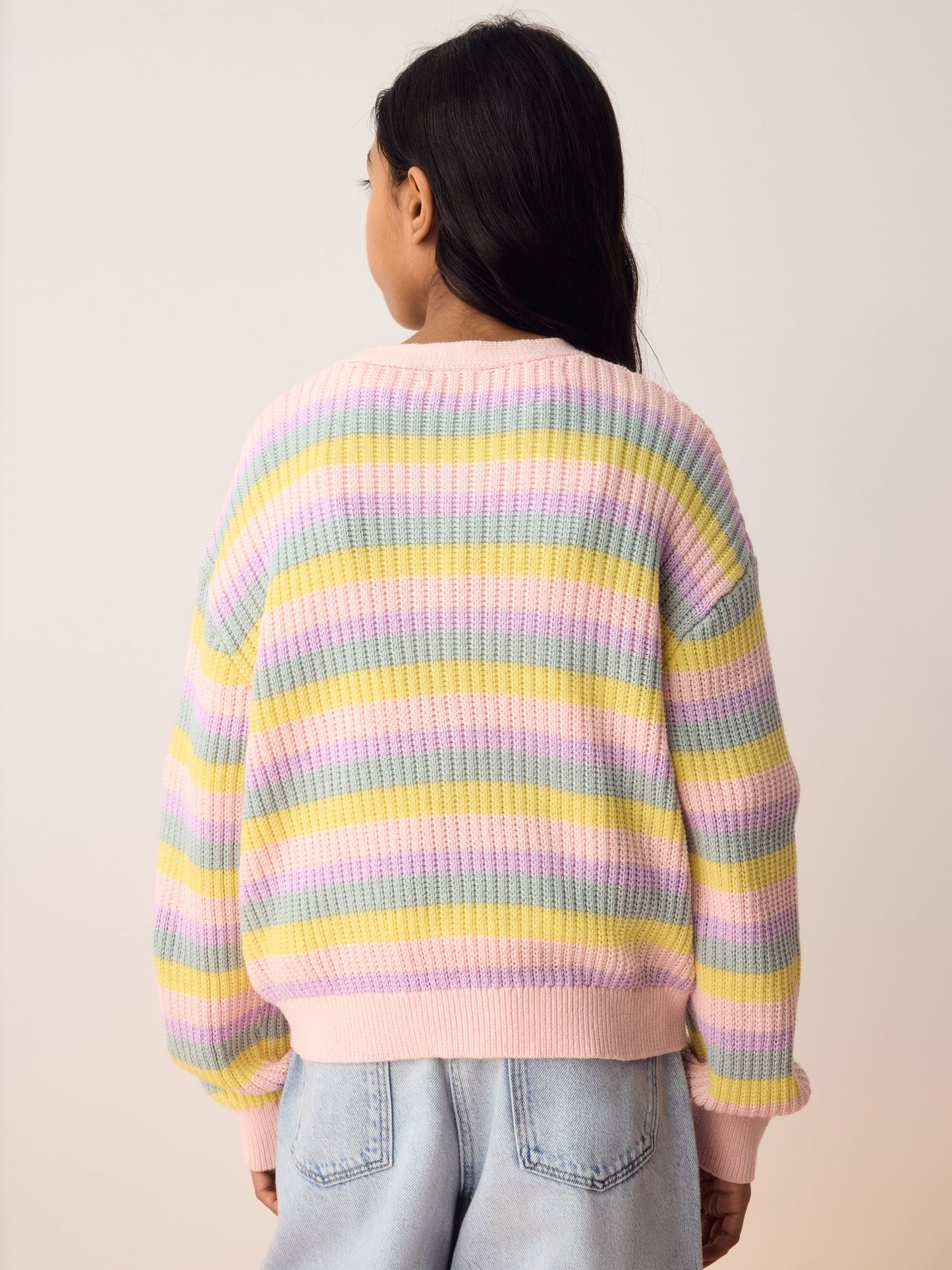 Dsiney Kidz - Olivia Rubin Pastel Stripe Knitted Cardigan image 2