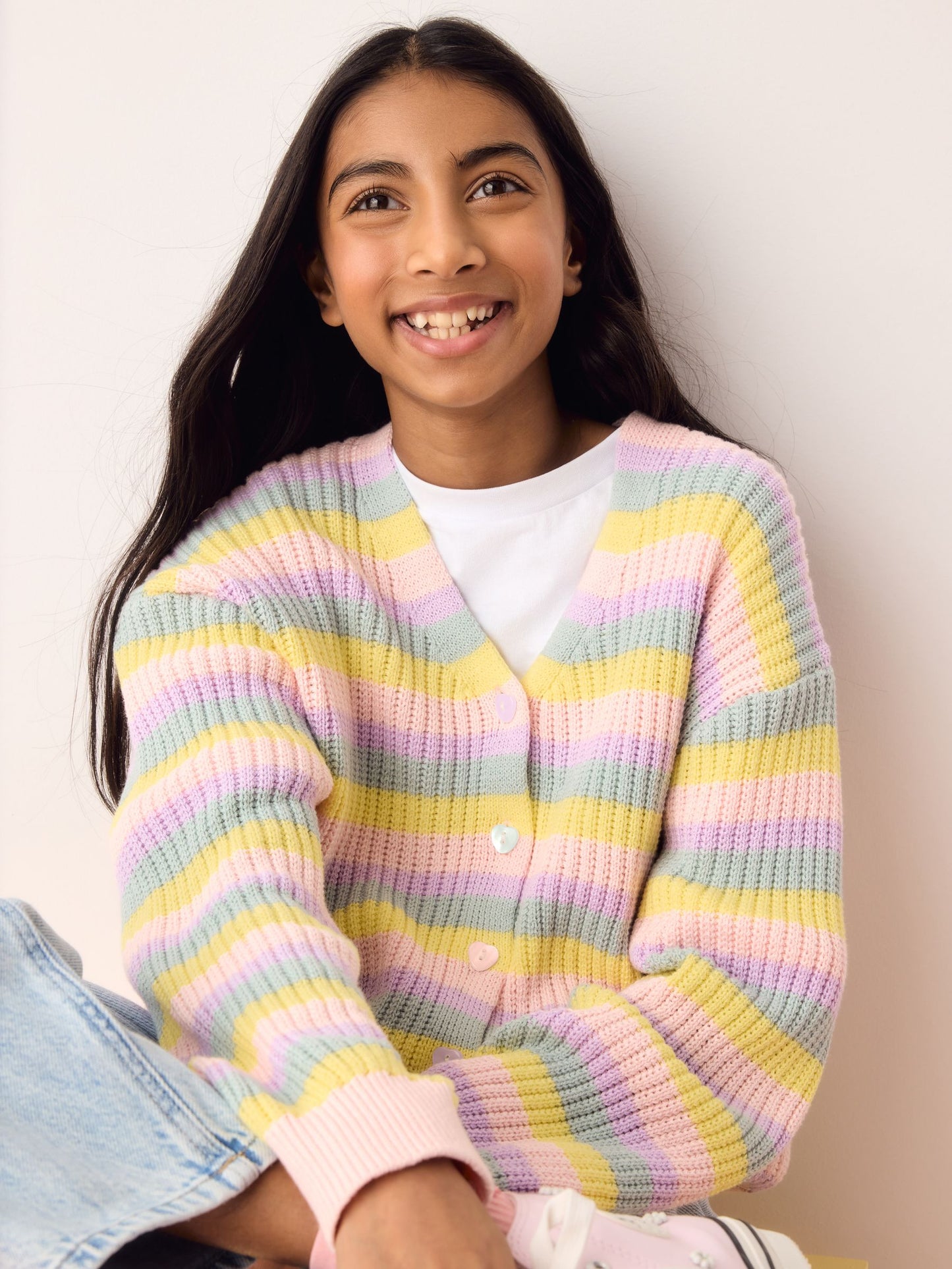 Dsiney Kidz - Olivia Rubin Pastel Stripe Knitted Cardigan image 5