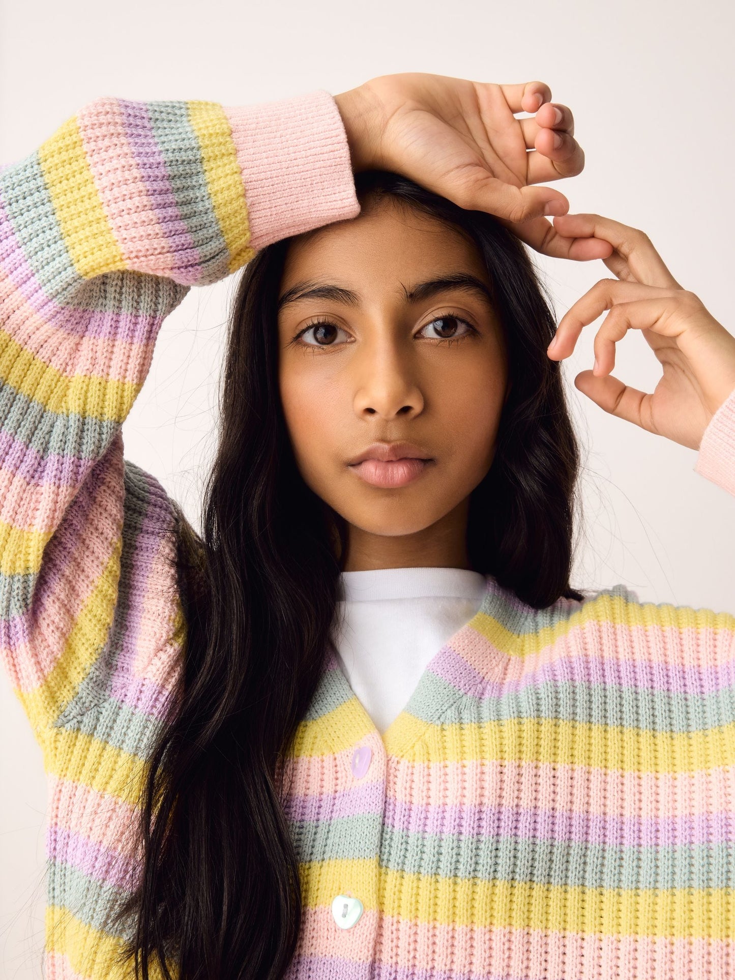 Dsiney Kidz - Olivia Rubin Pastel Stripe Knitted Cardigan image 6