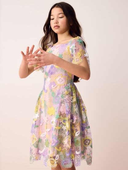 Olivia Rubin Floral Angel Sleeve Lace Dress image 4