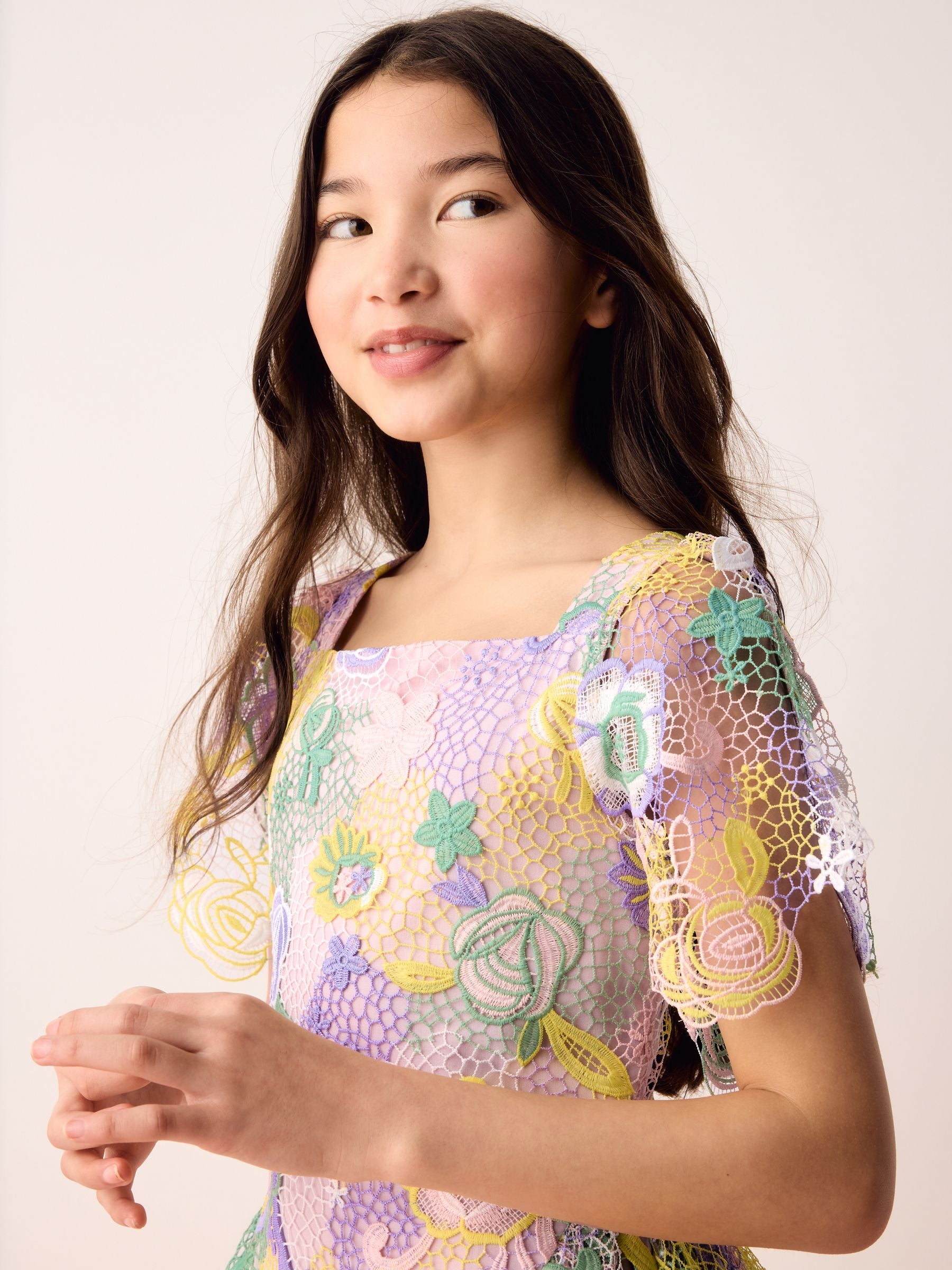 Olivia Rubin Floral Angel Sleeve Lace Dress image 6