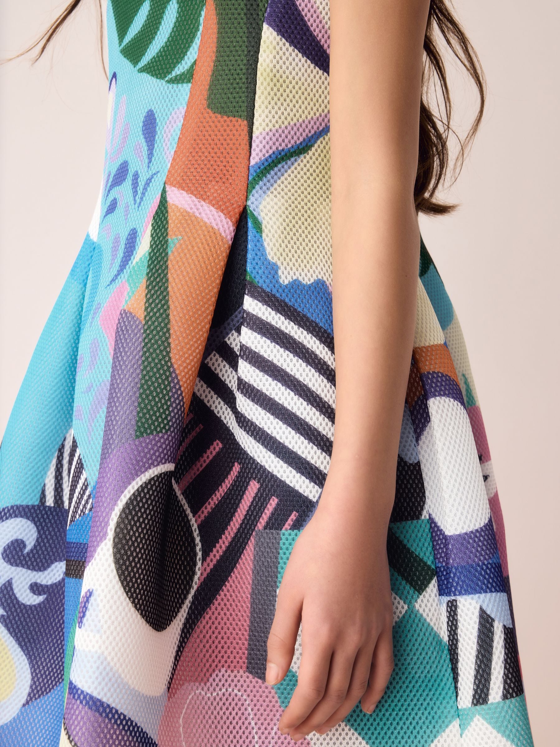 Olivia Rubin Airtex Floral Structured Scuba Multicolour Dress image 6