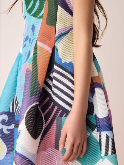 Olivia Rubin Airtex Floral Structured Scuba Multicolour Dress image 6