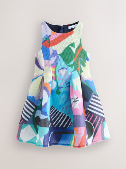 Olivia Rubin Airtex Floral Structured Scuba Multicolour Dress image 7