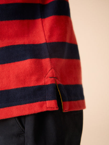 Dsiney Kidz - Navy/Red Long Sleeve Rugby Polo Top (3mths-7yrs) image 4