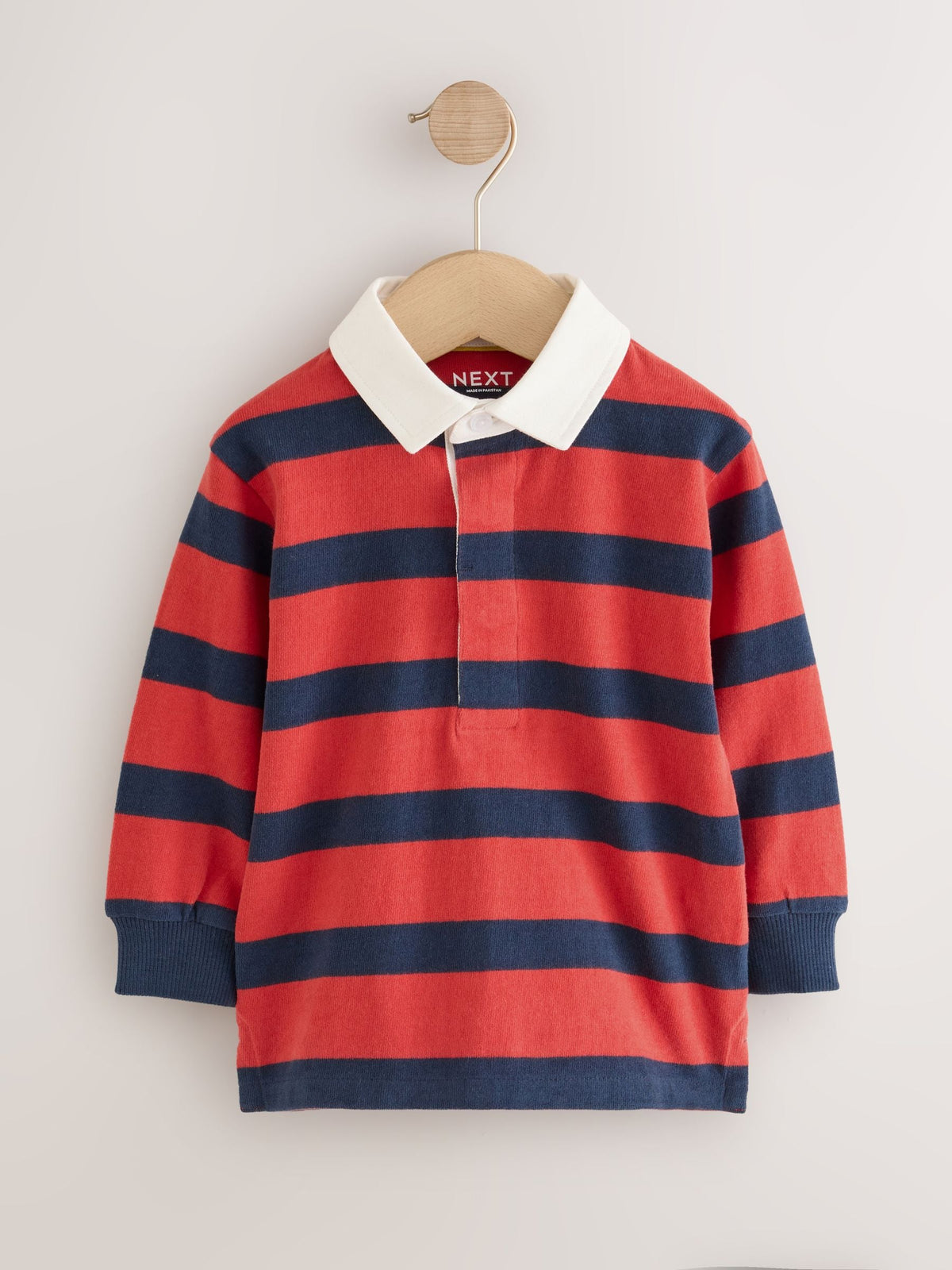 Dsiney Kidz - Navy/Red Long Sleeve Rugby Polo Top (3mths-7yrs) image 5