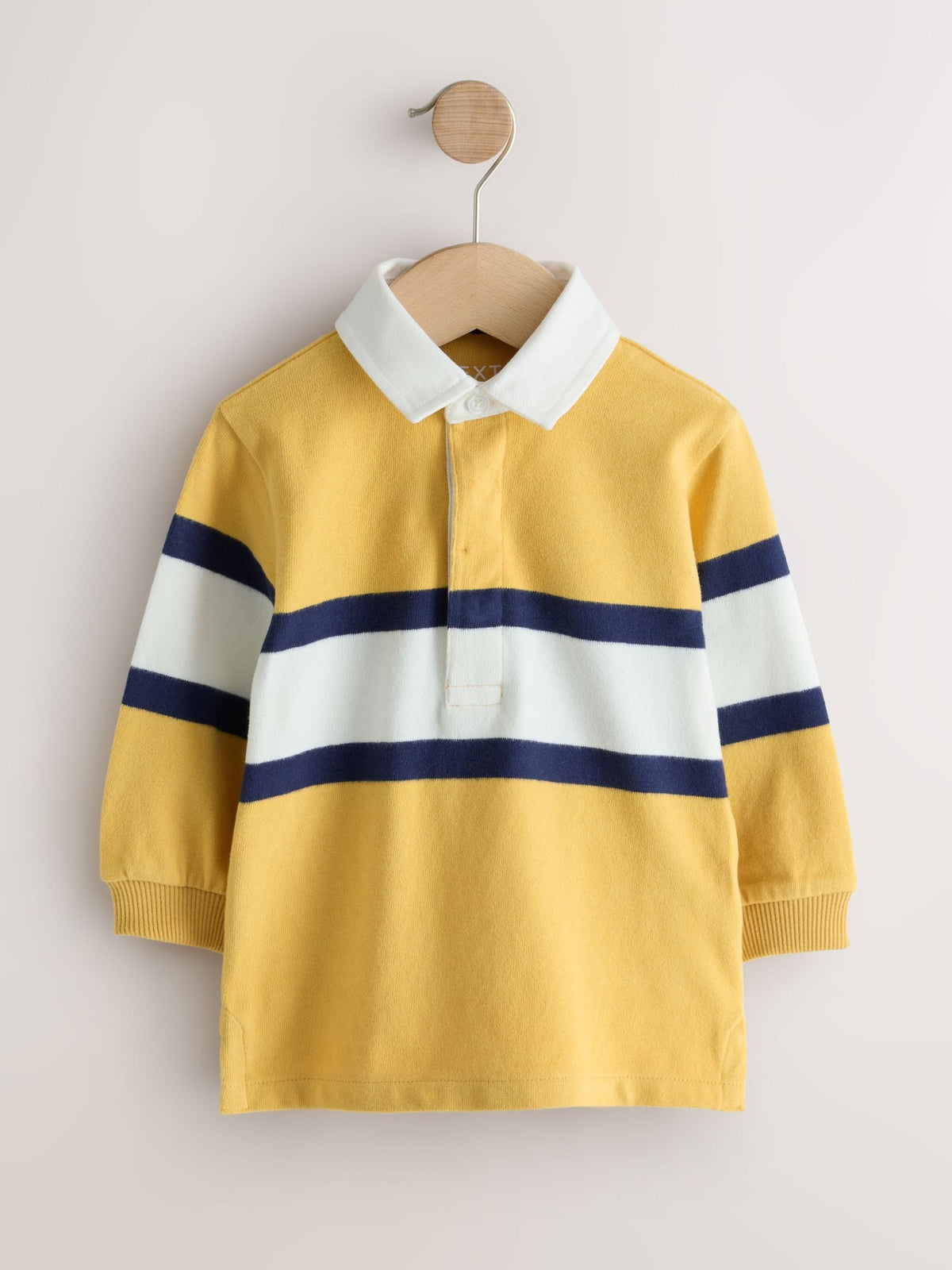 Dsiney Kidz - Yellow/White Long Sleeve Rugby Polo Top (3mths-7yrs) image 5