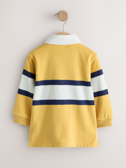 Dsiney Kidz - Yellow/White Long Sleeve Rugby Polo Top (3mths-7yrs) image 6