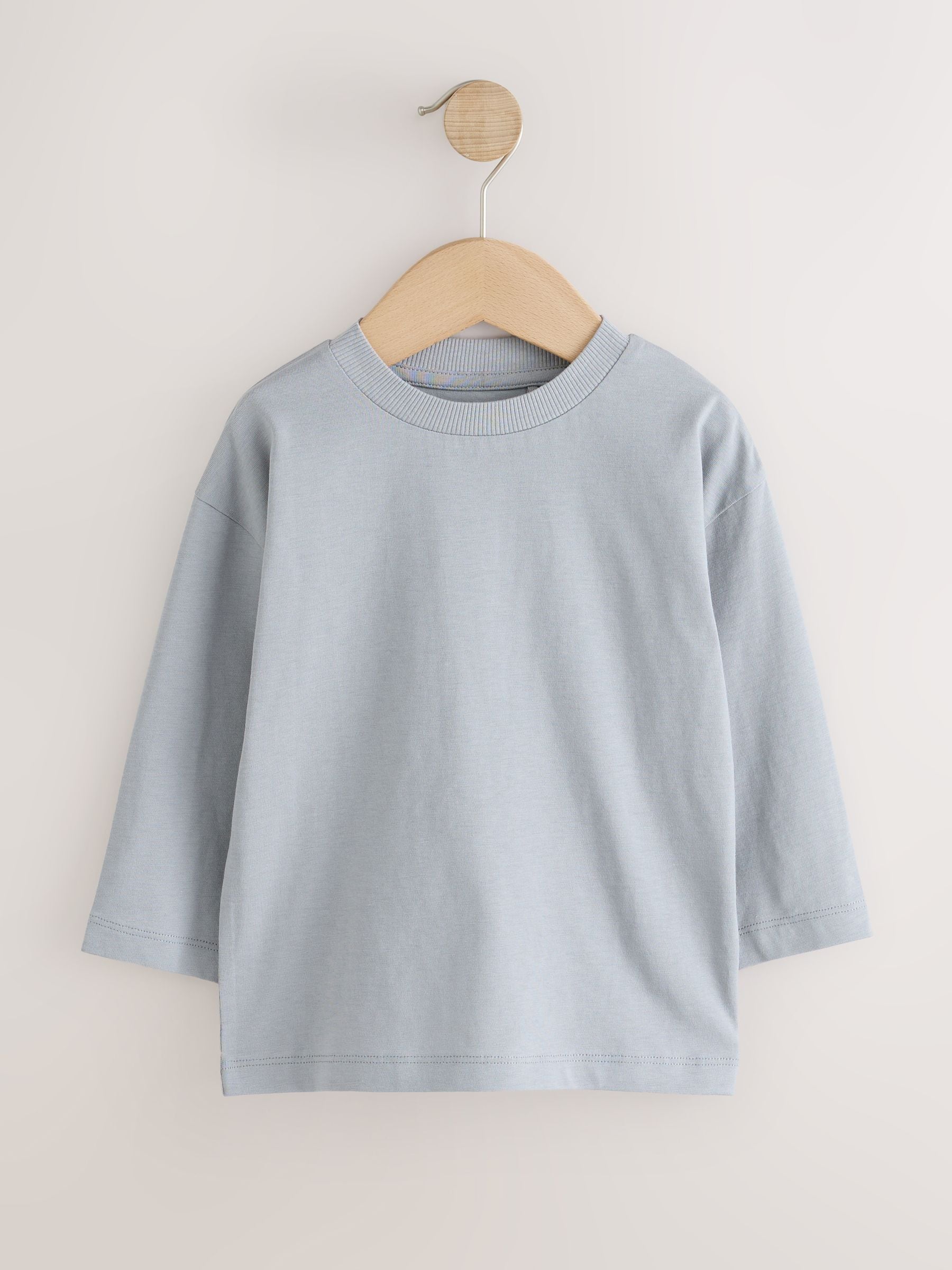 Dsiney Kidz - Black/Grey/Brown/Charcoal/White Long Sleeve T-Shirts 5 Pack (3mths-7yrs) image 5