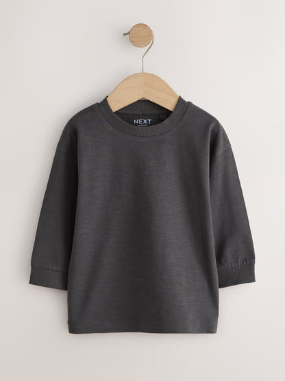 Dsiney Kidz - Monochrome Plain Stripe Long Sleeve T-Shirts 5 Pack (3mths-7yrs) image 10