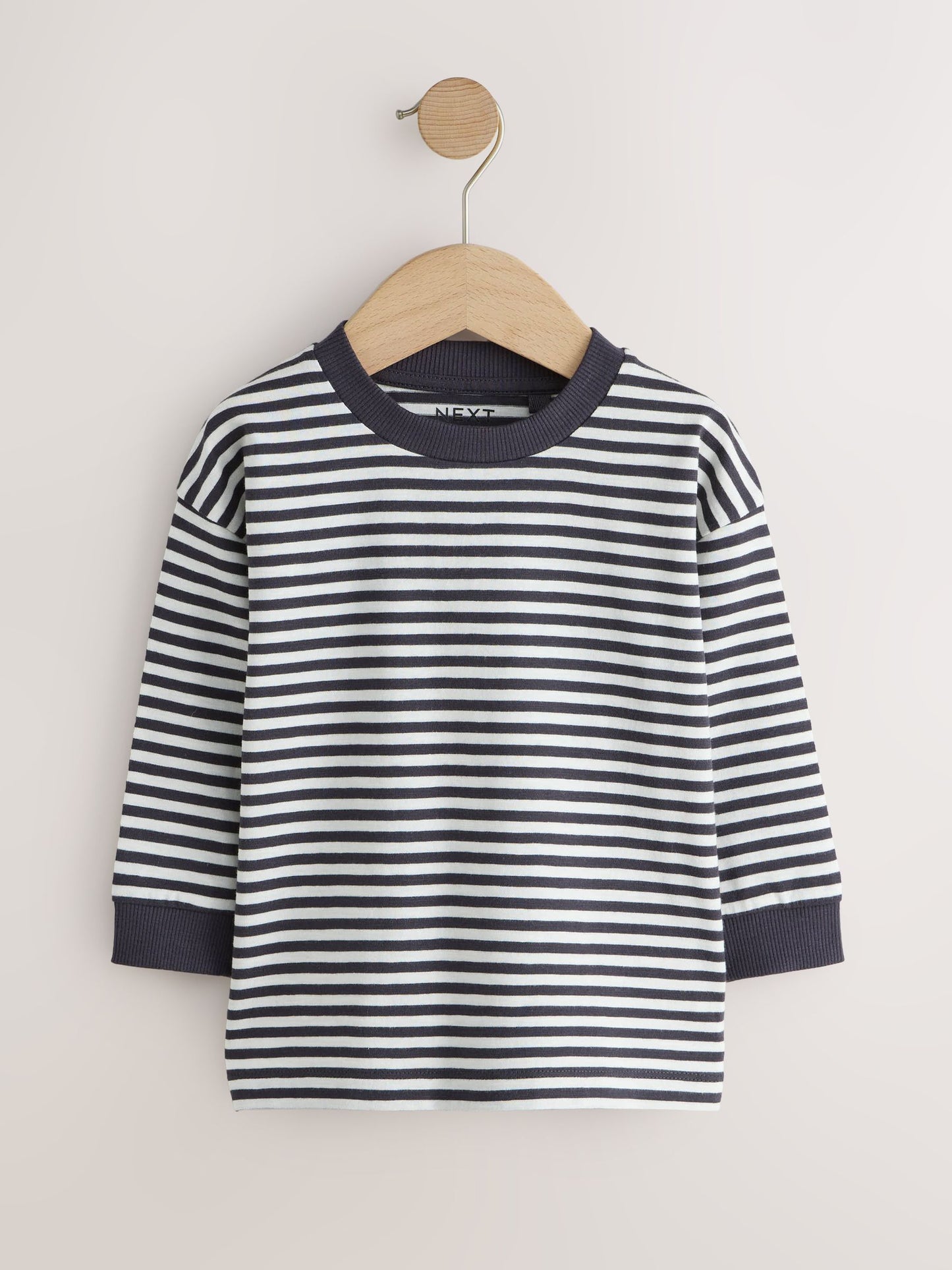 Dsiney Kidz - Monochrome Plain Stripe Long Sleeve T-Shirts 5 Pack (3mths-7yrs) image 6