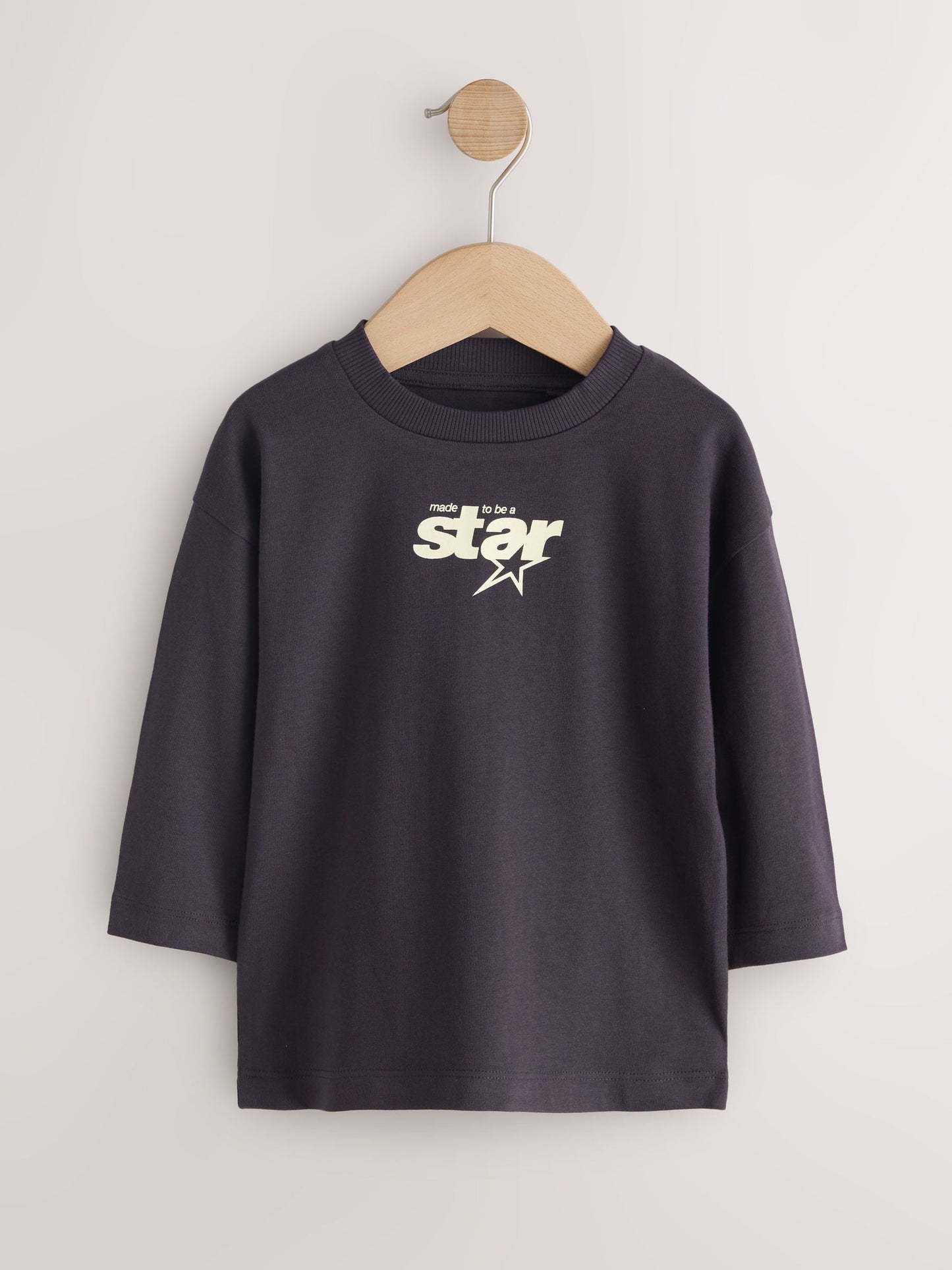 Multi Black Star Slogan Long Sleeve T-Shirts 5 Pack (3mths-7yrs) image 2