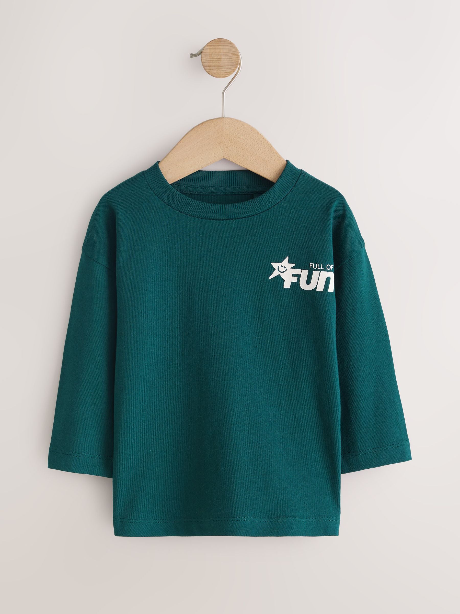 Multi Black Star Slogan Long Sleeve T-Shirts 5 Pack (3mths-7yrs) image 4
