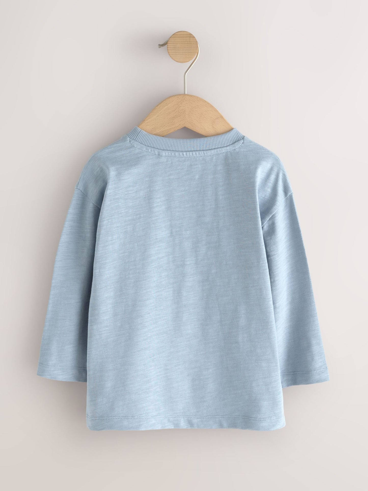 Dsiney Kidz - Blue/Neutral Dog Stripe Long Sleeve Graphic T-Shirts 3 Pack (3mths-7yrs) image 3