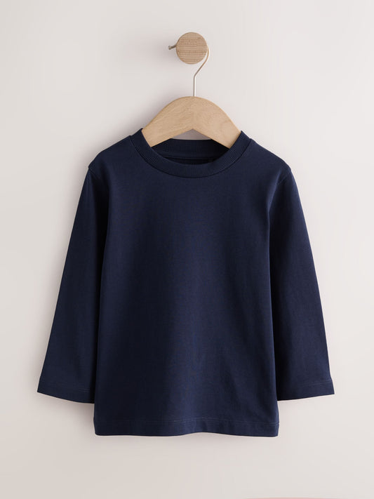 Dsiney Kidz - Navy Long Sleeve Plain T-Shirt (3mths-7yrs) image 1