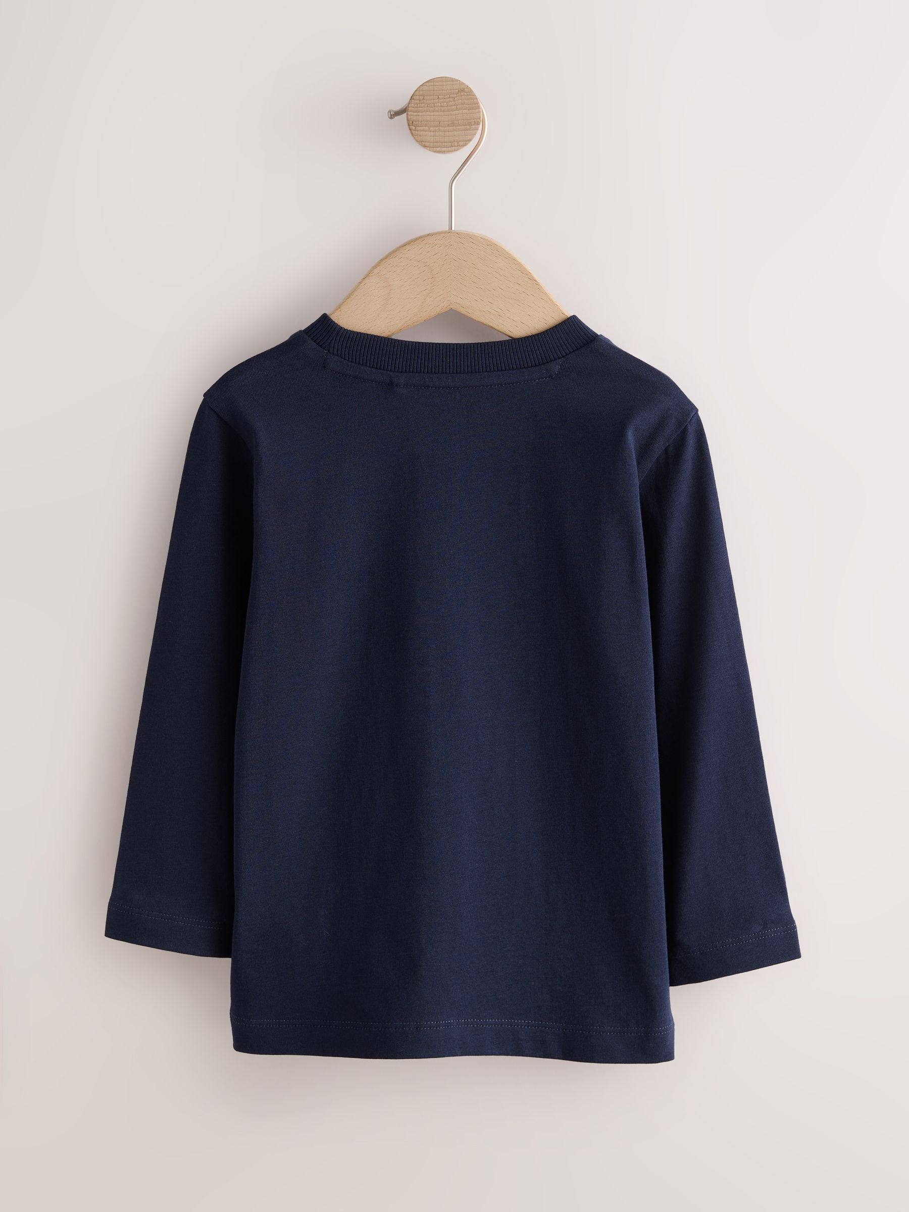 Dsiney Kidz - Navy Long Sleeve Plain T-Shirt (3mths-7yrs) image 2