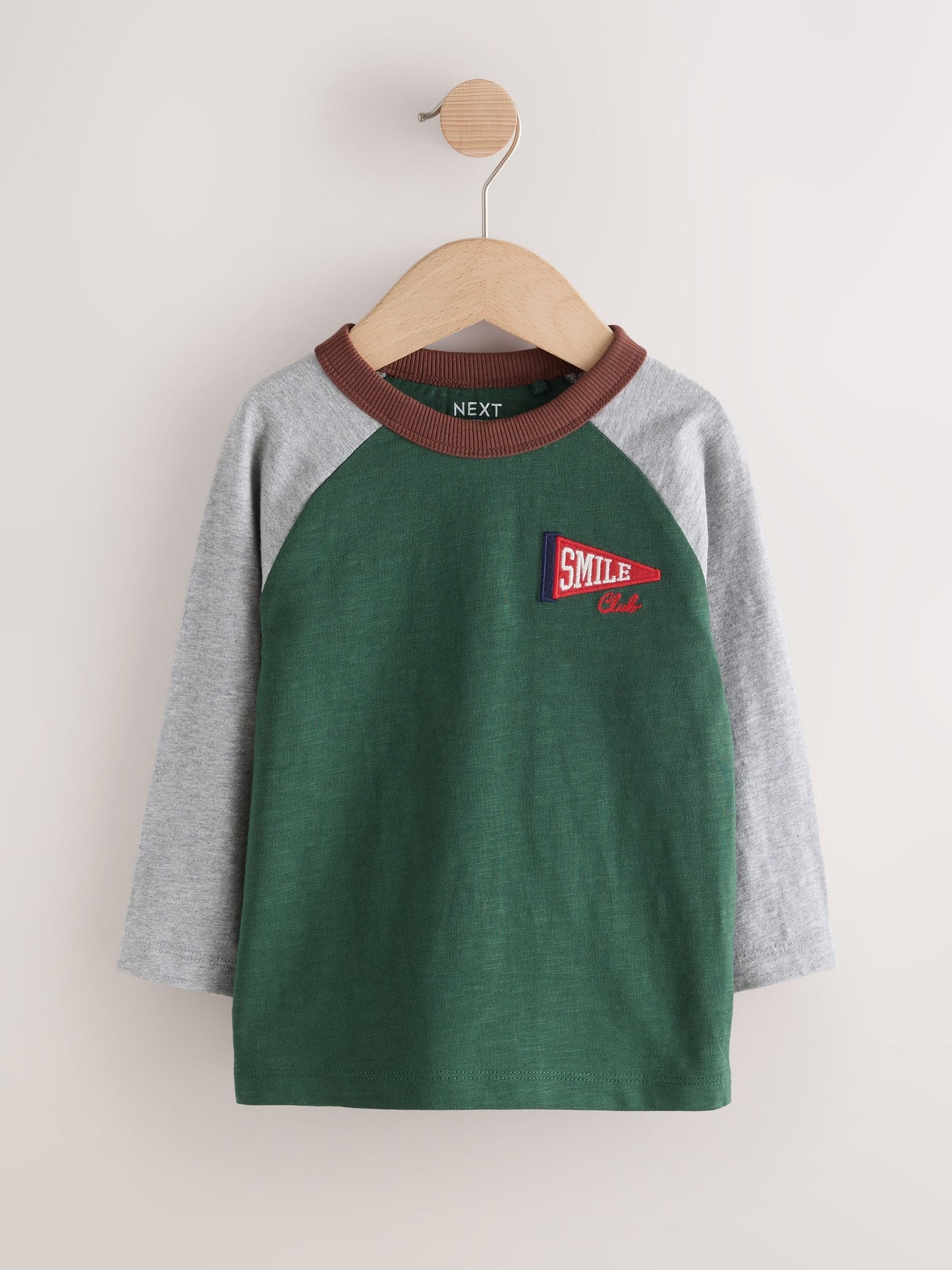 Dsiney Kidz - Red/Grey Varsity Long Sleeve Raglan T-Shirts 3 Pack (3mths-7yrs) image 4