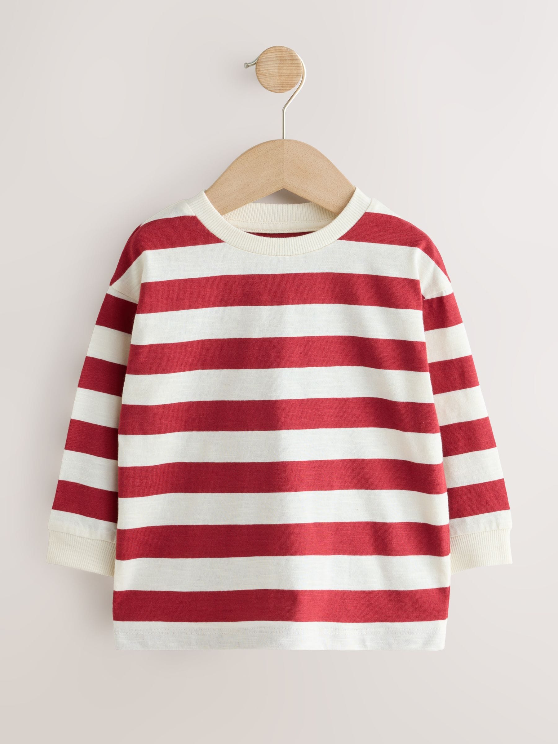 Dsiney Kidz - Navy/Red London Long Sleeve Applique T-Shirts 3 Pack (3mths-7yrs) image 4