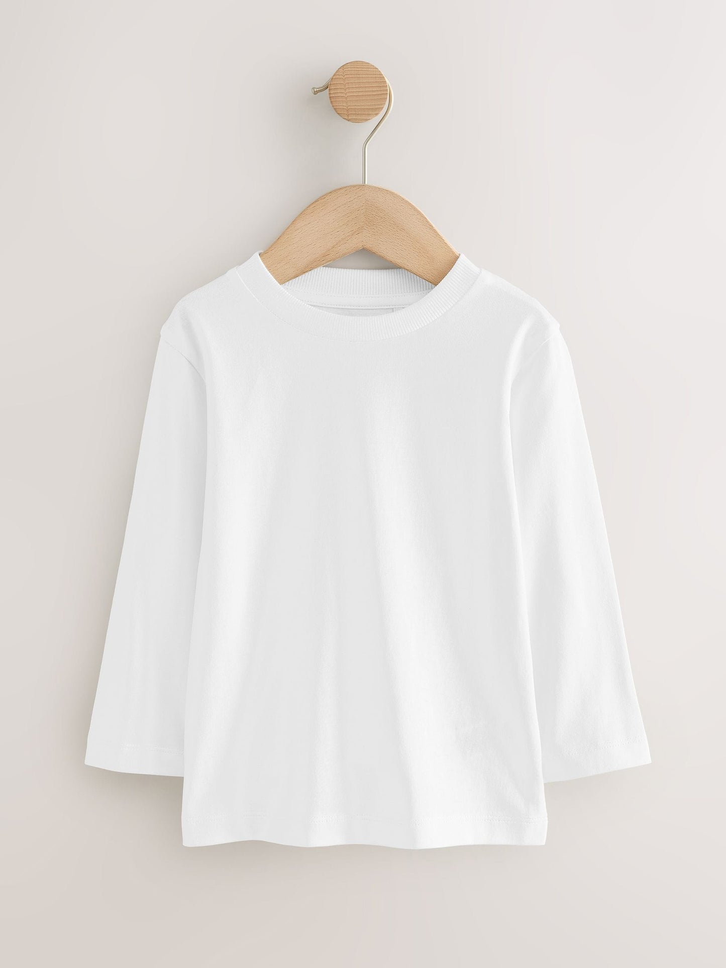 Dsiney Kidz - White Long Sleeve Plain T-Shirt (3mths-7yrs) image 1