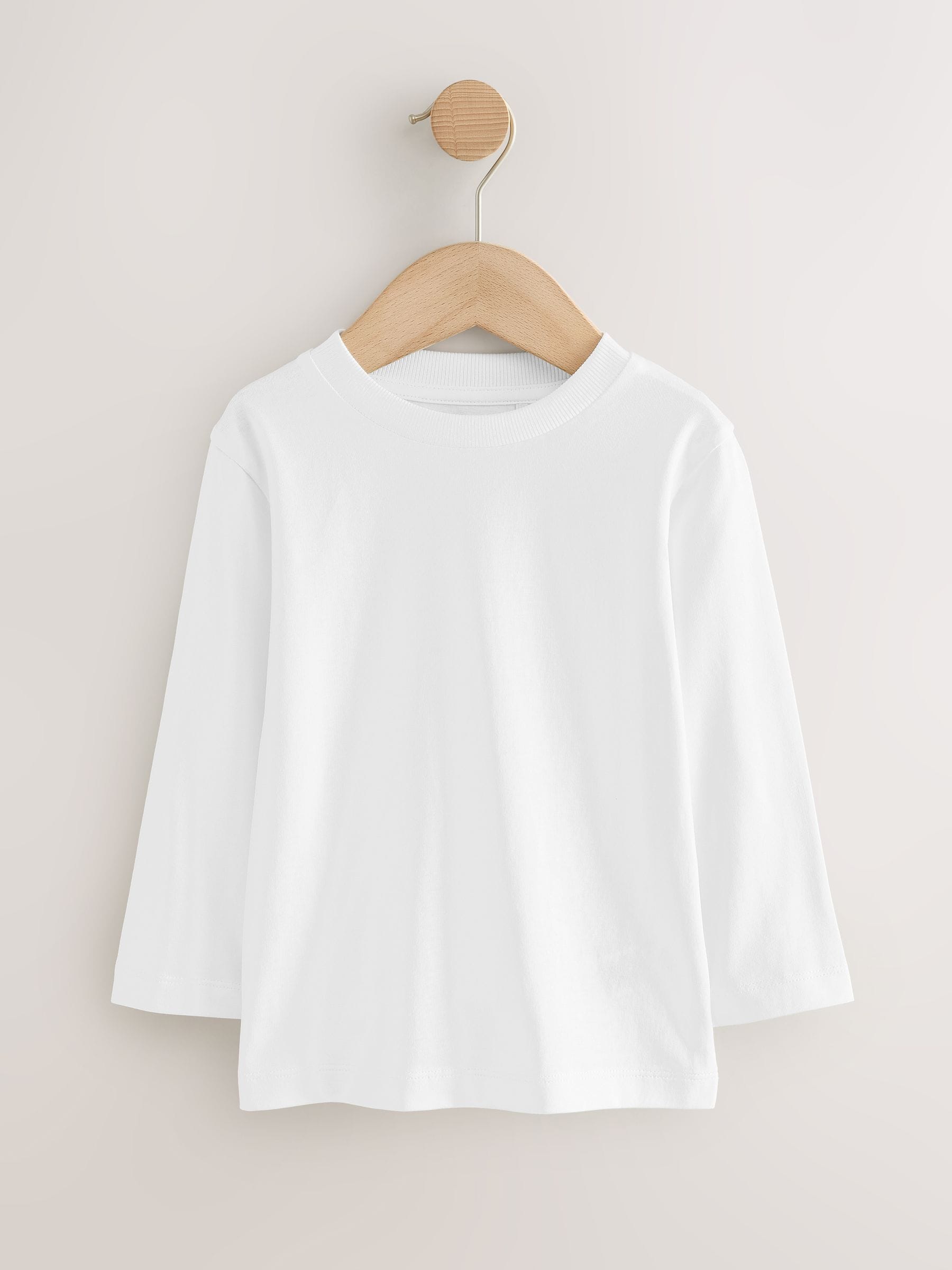 Dsiney Kidz - White Long Sleeve Plain T-Shirt (3mths-7yrs) image 1