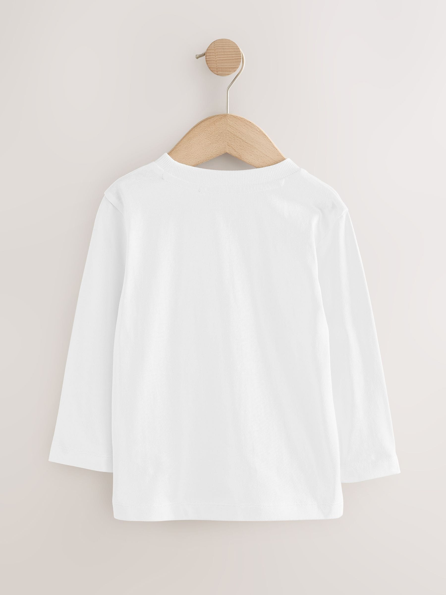 Dsiney Kidz - White Long Sleeve Plain T-Shirt (3mths-7yrs) image 2