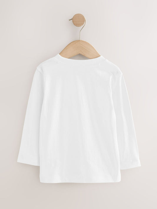 Dsiney Kidz - White Long Sleeve Plain T-Shirt (3mths-7yrs) image 2