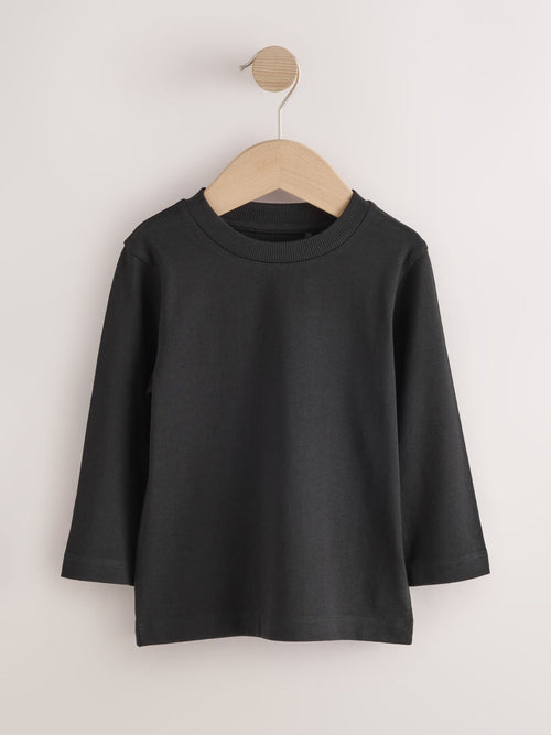Dsiney Kidz - Black Long Sleeve Plain T-Shirt (3mths-7yrs) image 1